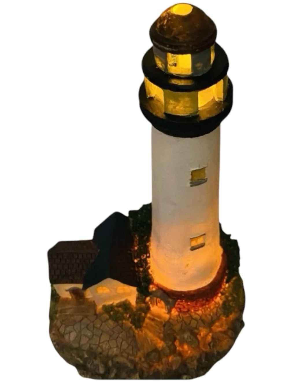 Decorative Lighted Lighthouse Figurines Set Nautical Sailing Boating Beach Decor
